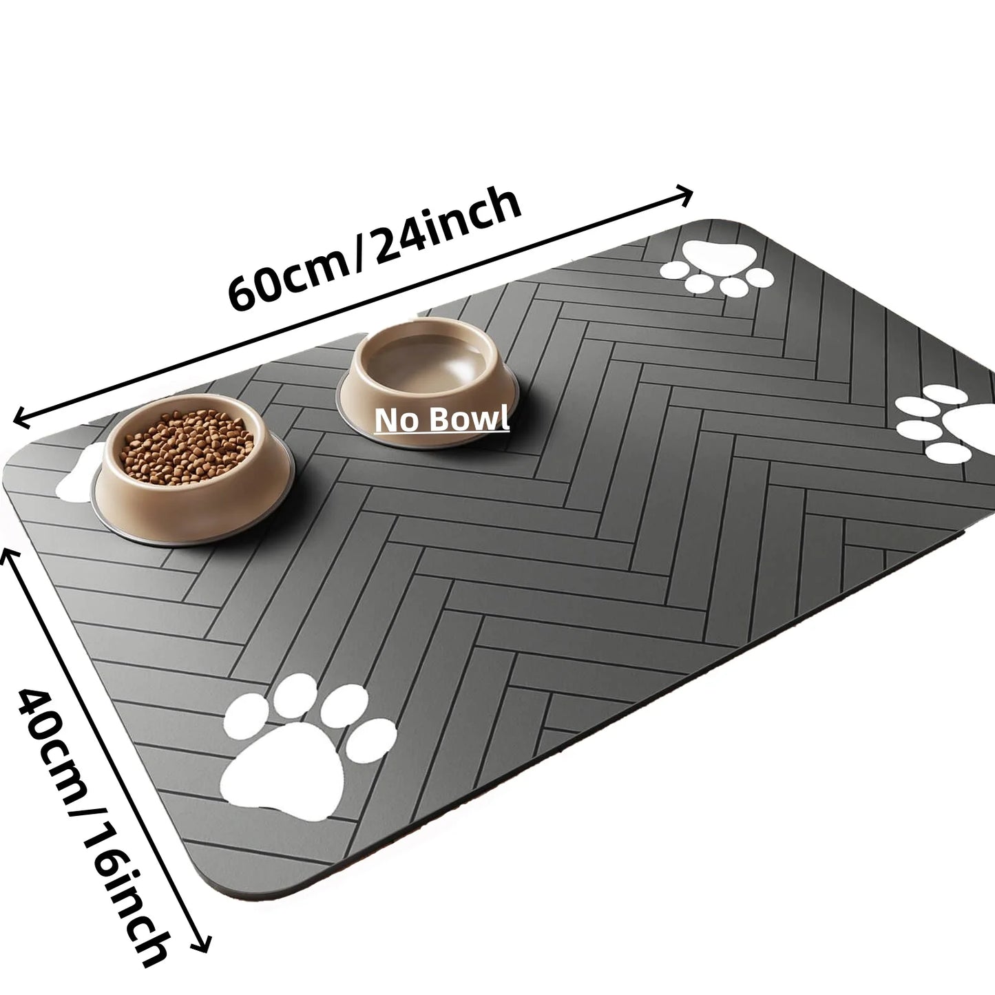 Absorbent Pet Placemat for Food and Water Bowl
