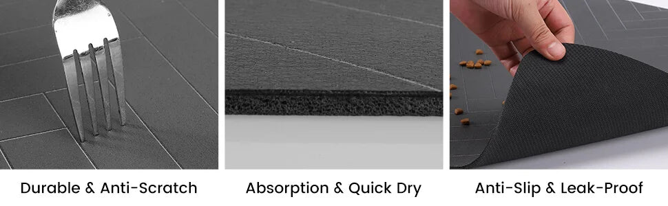 Absorbent Pet Placemat for Food and Water Bowl