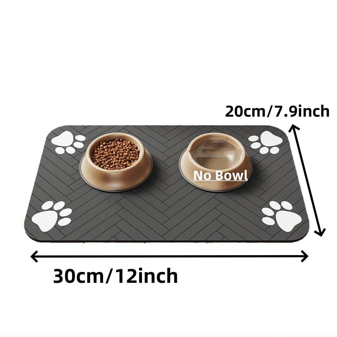 Absorbent Pet Placemat for Food and Water Bowl