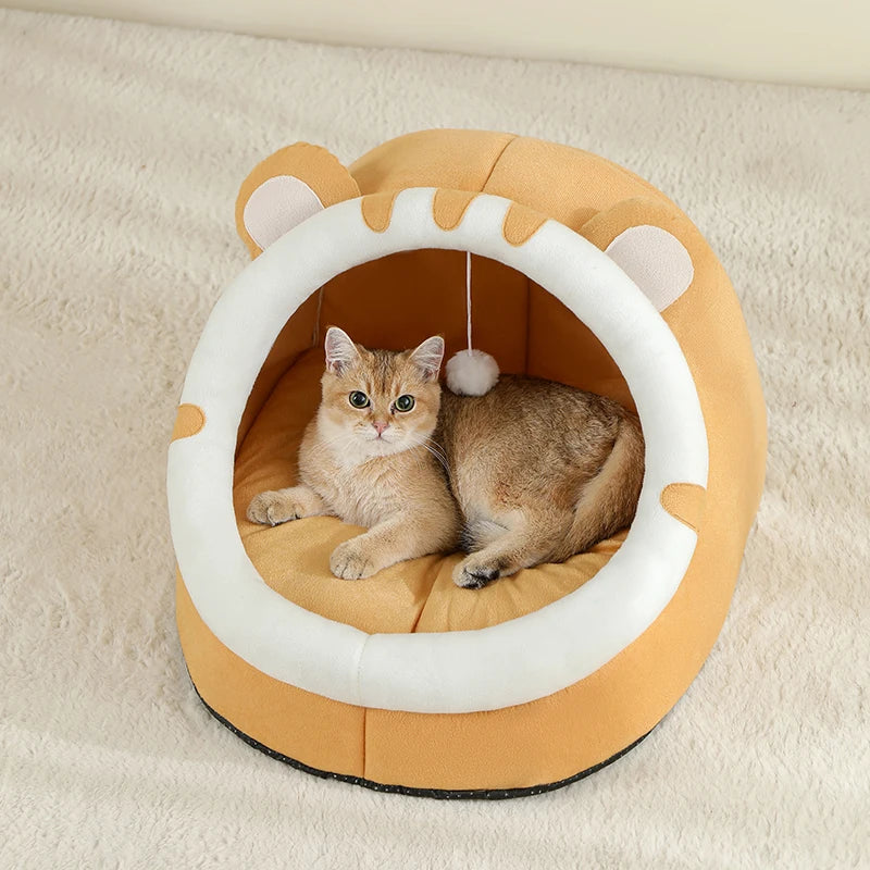 Cozy Cave Pet Bed – Warm & Comfy Hideaway