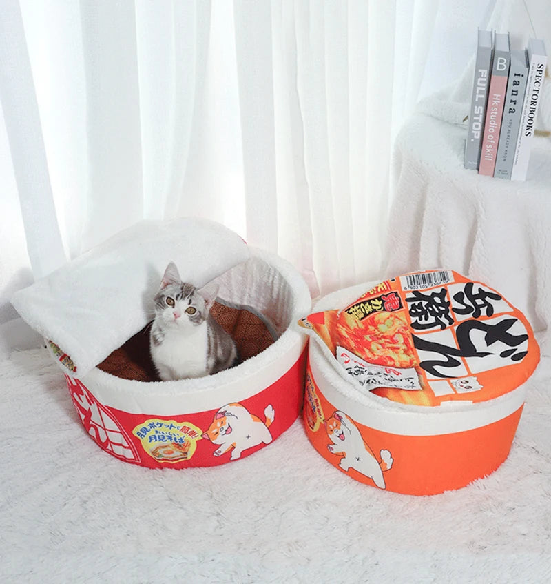 Instant Noodle-Shaped Cat Bed/Nest