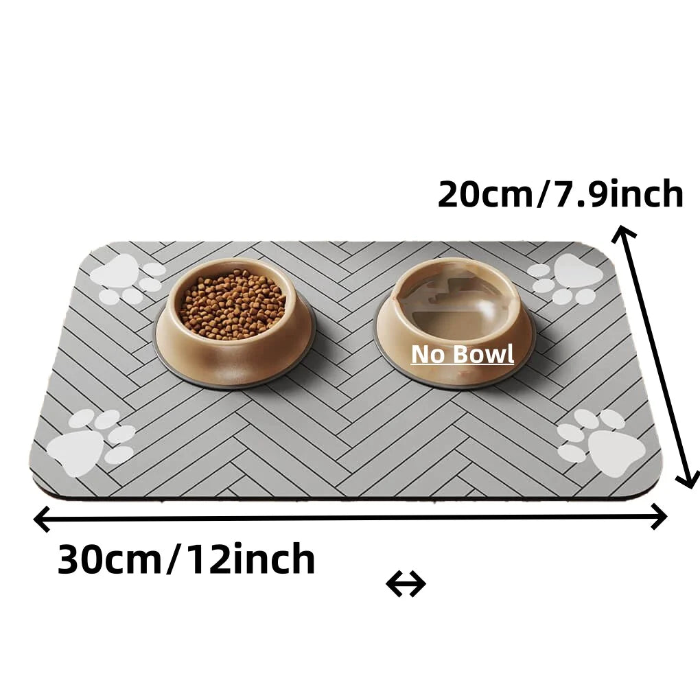 Absorbent Pet Placemat for Food and Water Bowl