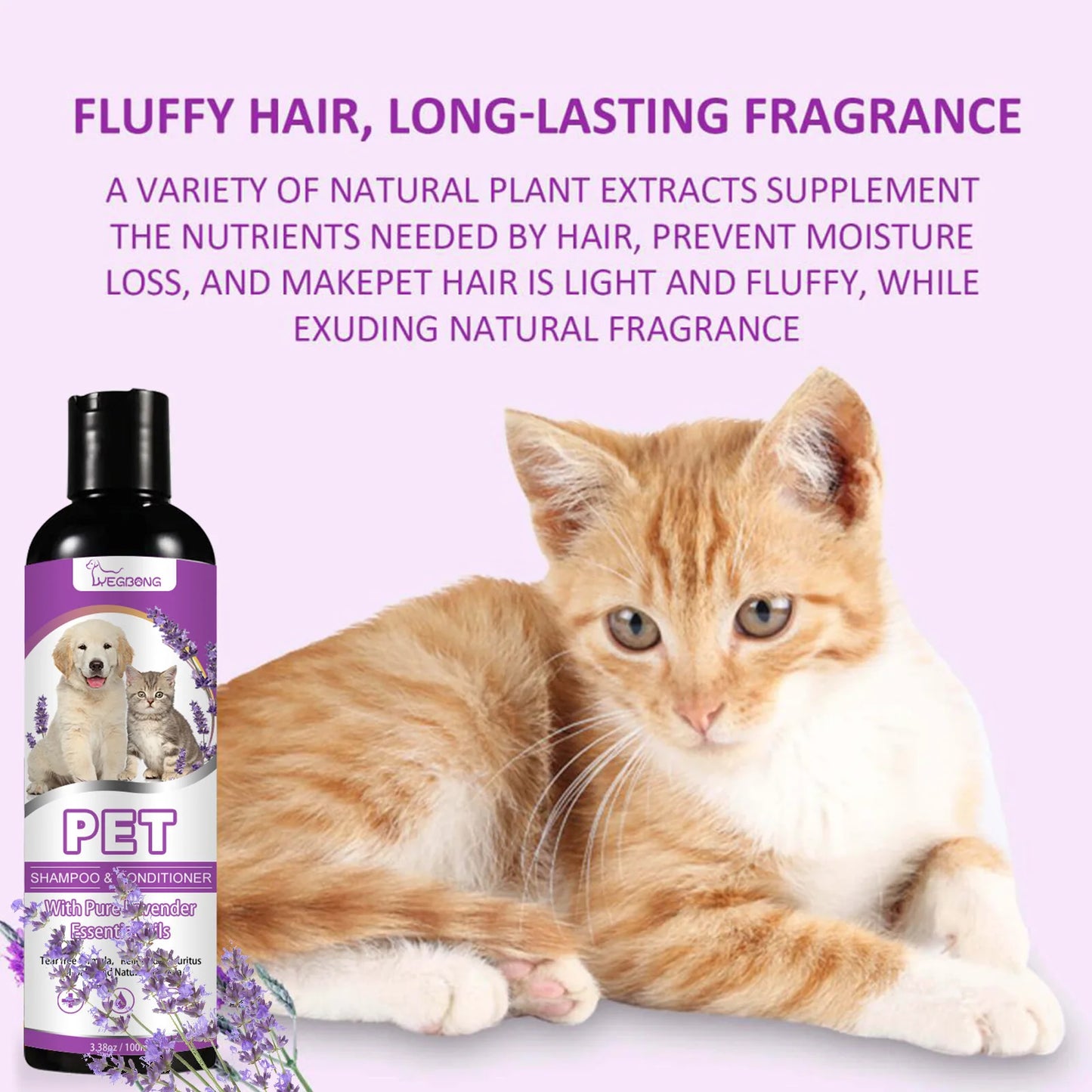 Soothing Pet Shampoo for Sensitive Skin – Flea & Tick Control, Moisturizing & Itch Relief