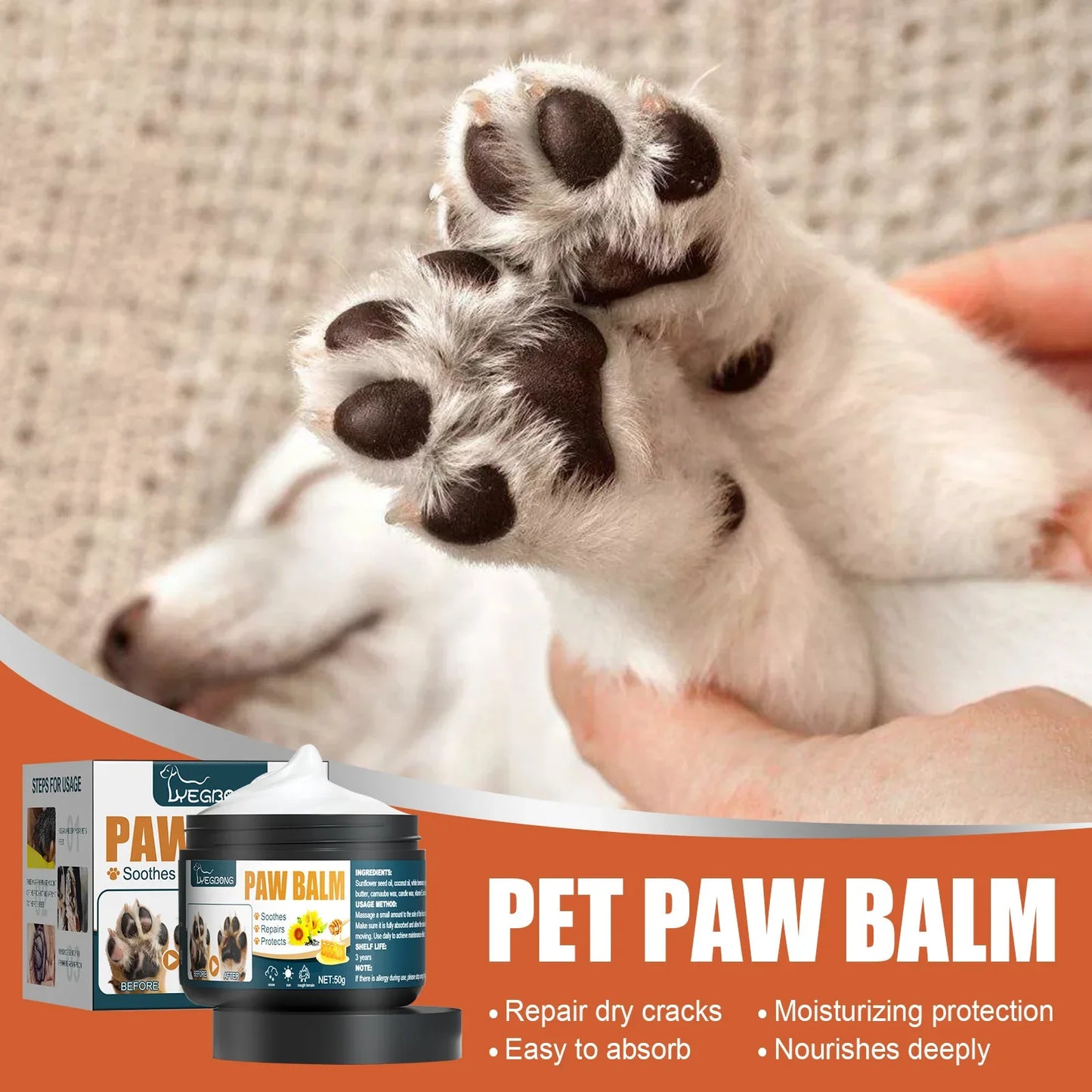 PawGuard Protection Balm for Pets - Claw & Foot Pad Care for Dogs & Cats