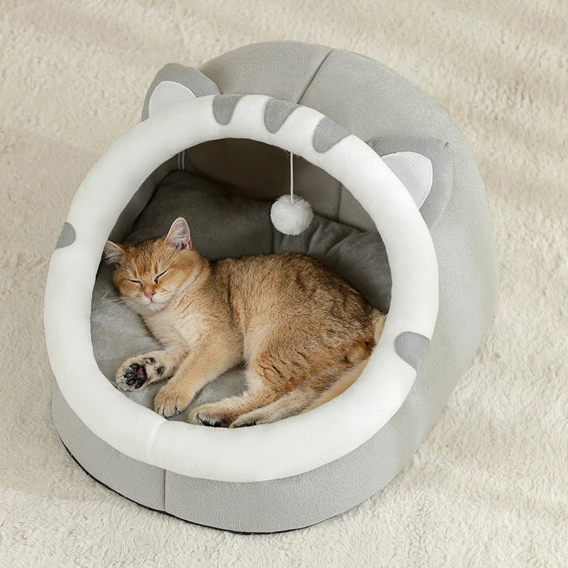Cozy Cave Pet Bed – Warm & Comfy Hideaway