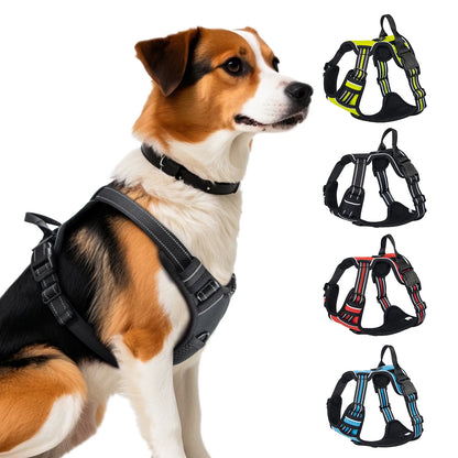 No-Pull Reflective Dog Harness with Front Clip & Easy Control Handle