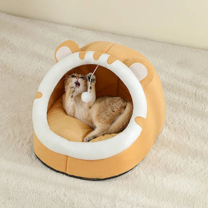 Cozy Cave Pet Bed – Warm & Comfy Hideaway
