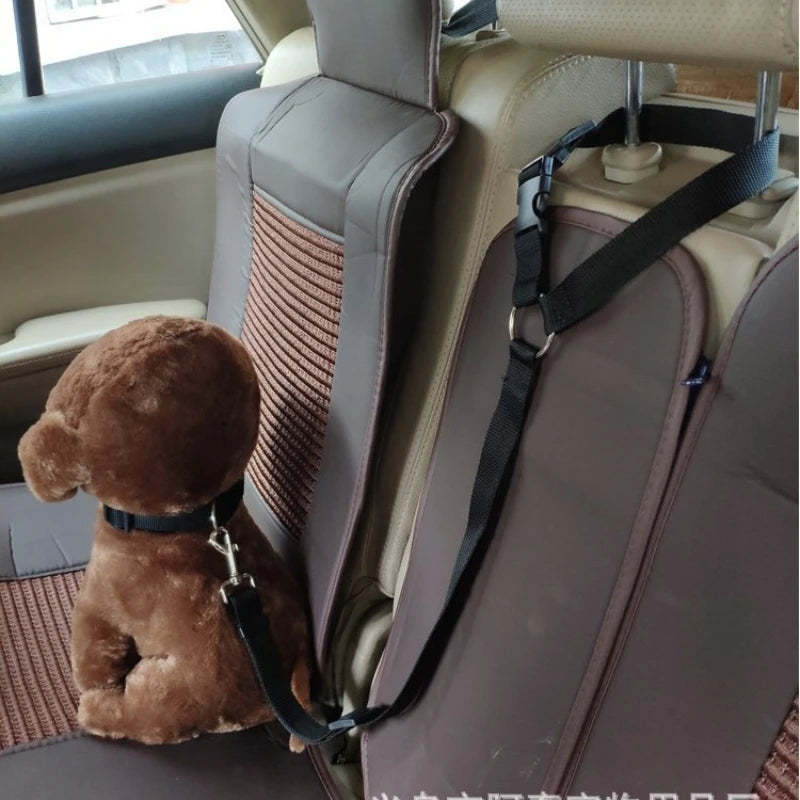 2-in-1 Adjustable Pet Car Seat Belt & Leash