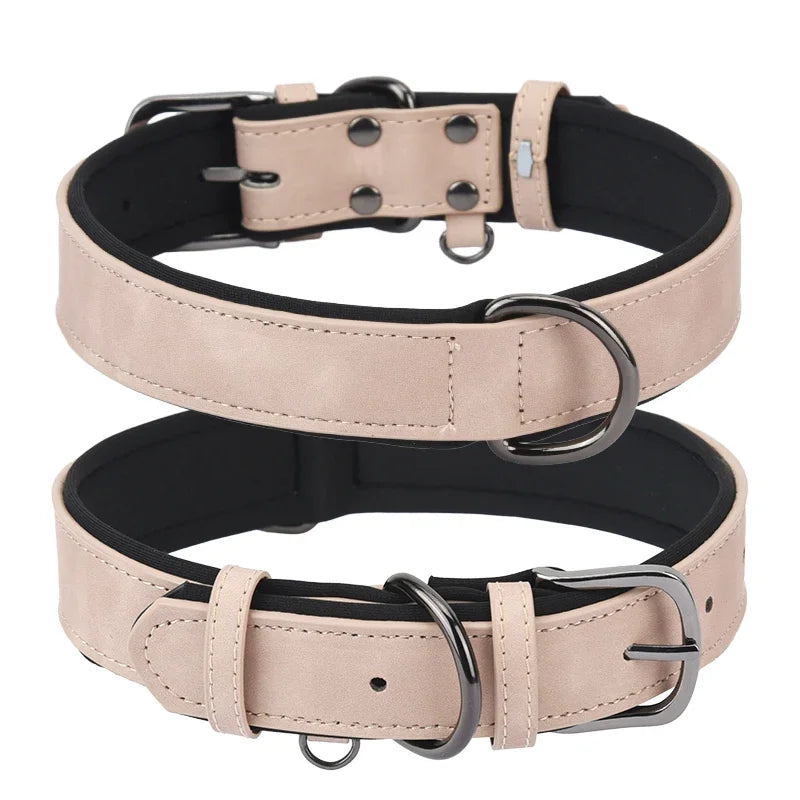 Adjustable Leather Dog Collar