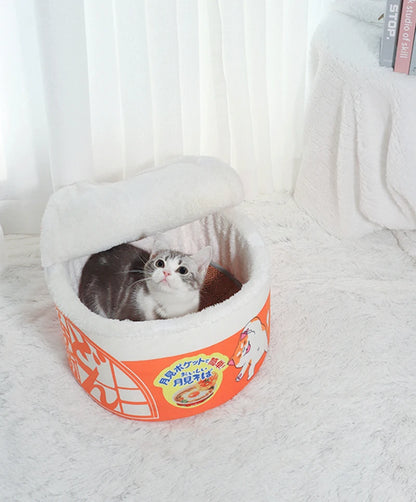 Instant Noodle-Shaped Cat Bed/Nest