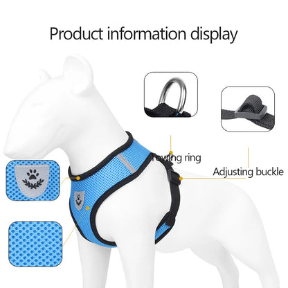 Adjustable Mesh Pet Harness Vest - Small Cats & Dogs