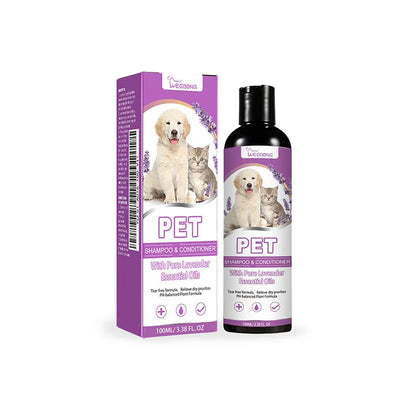 Puppy Care Flea & Tick Shampoo + Conditioner - Itch Relief & Knot Control for Dogs and Cats