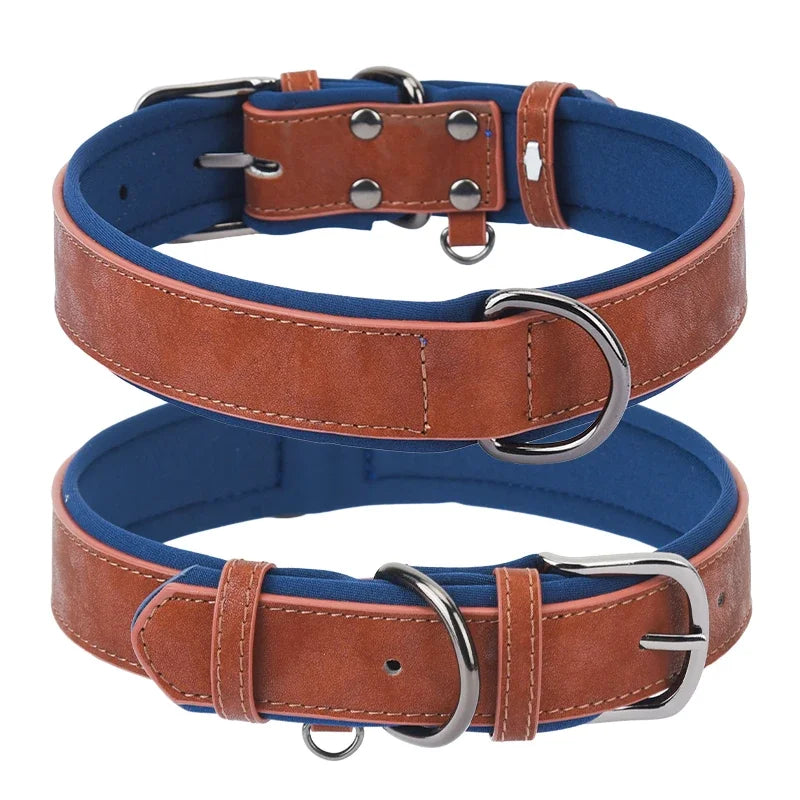 Adjustable Leather Dog Collar