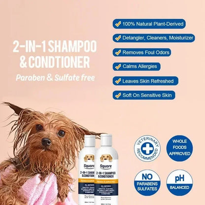 2 in 1 Puppy Shampoo & Conditioner - Moisturizing For Sensitive Skin