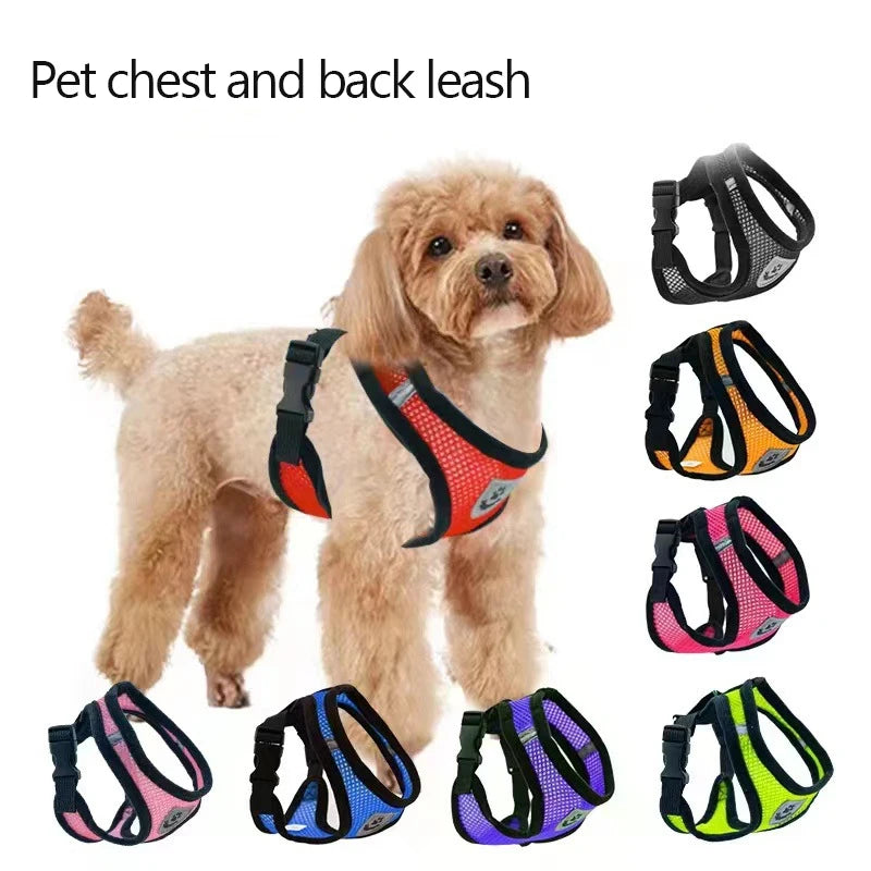 Adjustable Mesh Pet Harness Vest - Small Cats & Dogs