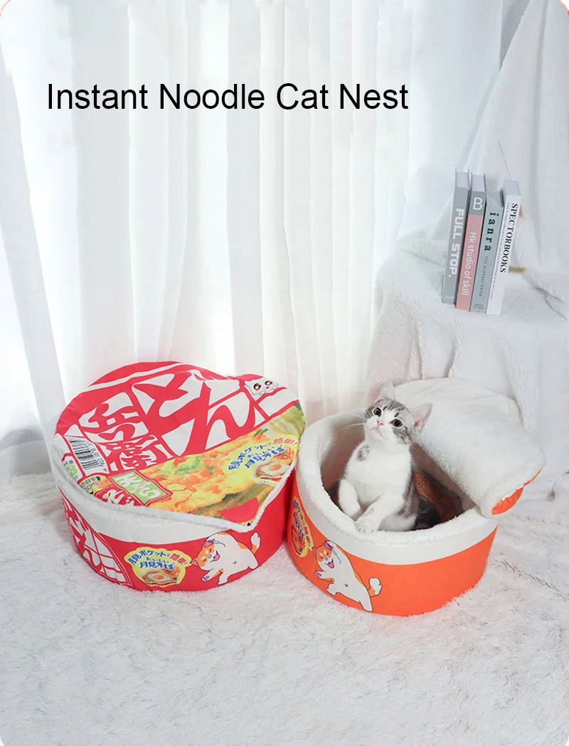 Instant Noodle-Shaped Cat Bed/Nest