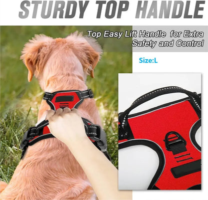 Heavy Duty No Pull Dog Harness with Front Clip - LARGE & small Dogs