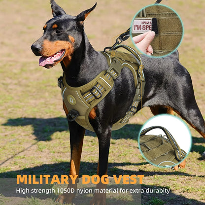 Tactical Dog Harness - No Pull Chest Attachment Point