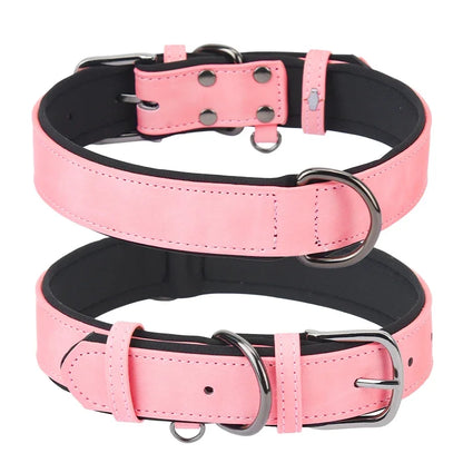 Adjustable Leather Dog Collar