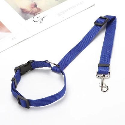 2-in-1 Adjustable Pet Car Seat Belt & Leash