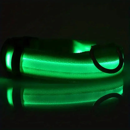 Nylon LED Night Safety Flashing Glow-in-the-Dark Dog Collar 🌟🐶