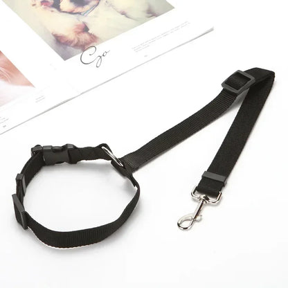 2-in-1 Adjustable Pet Car Seat Belt & Leash