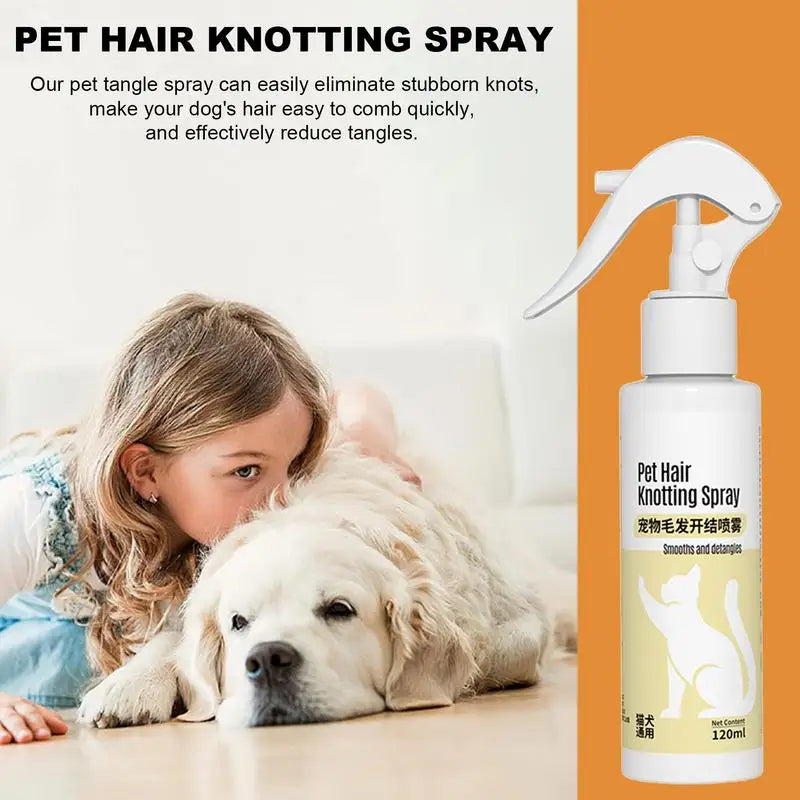 Pet Detangle & Grooming Spray - 120ml for Dogs & Cats