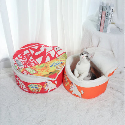 Instant Noodle-Shaped Cat Bed/Nest